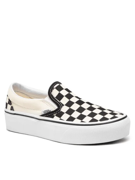 Slip-on полуотворени обувки Vans бяло