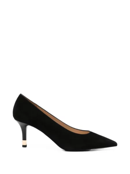 Pantofi cu toc Furla din piele de căprioară negru