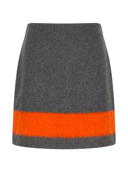 Fusta mini Msgm cu dungi în linie A gri