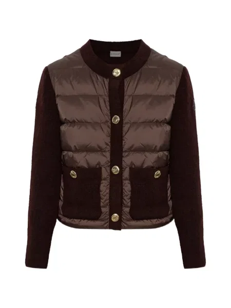 Cardigan Moncler de lână maro