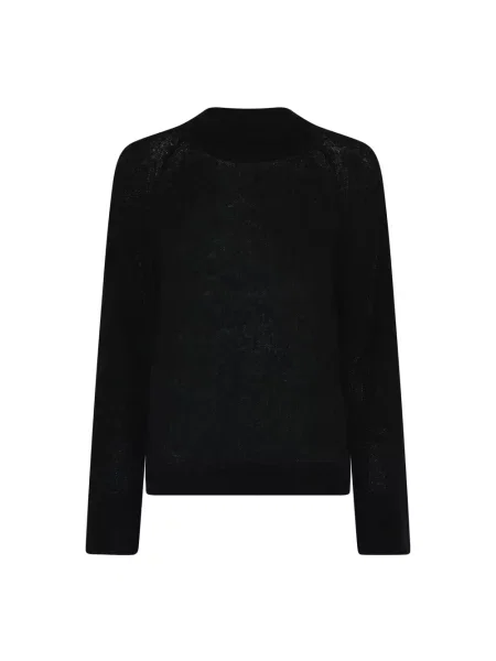Dzianinowy puszyste sweter Bruuns Bazaar czarny