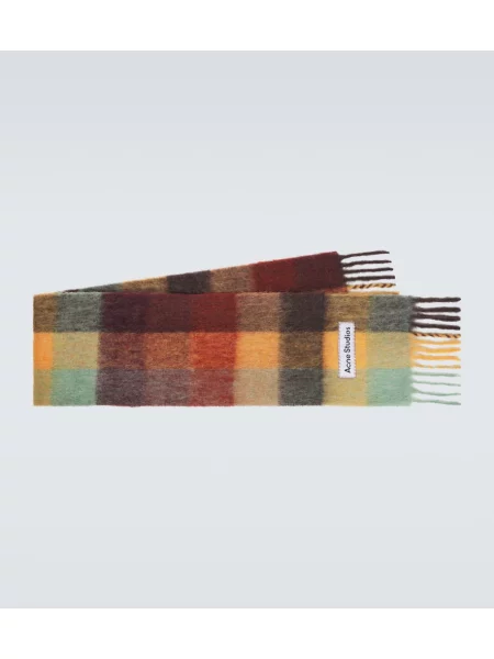 Fular Acne Studios din lână alpaca în carouri