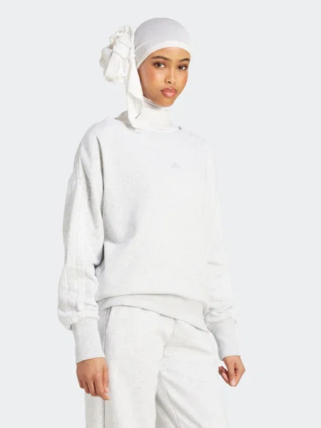 Dryžuotas megztinis Adidas Sportswear pilka