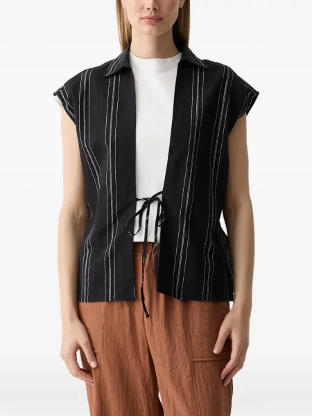 Top Benetton cu legături negru
