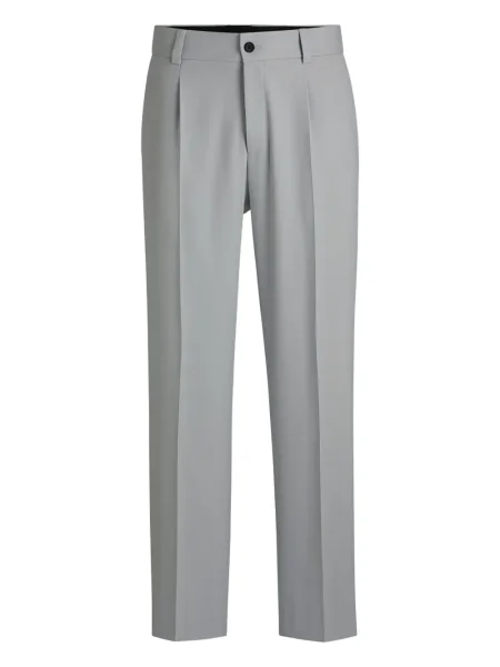 Pantaloni Hugo plisate gri