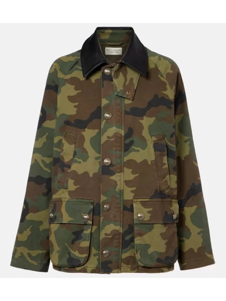 Geanta de piele Nili Lotan cu model camuflaj verde