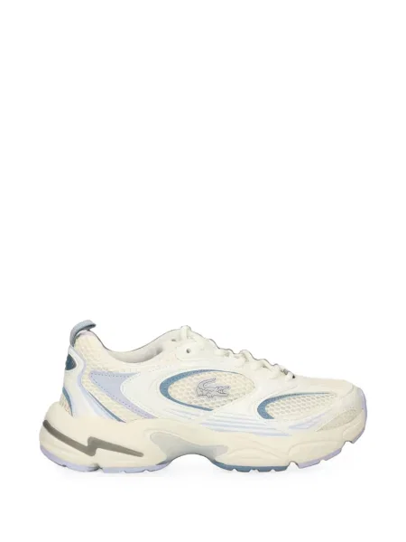 Sneakerși Lacoste plasă cu autograf alb
