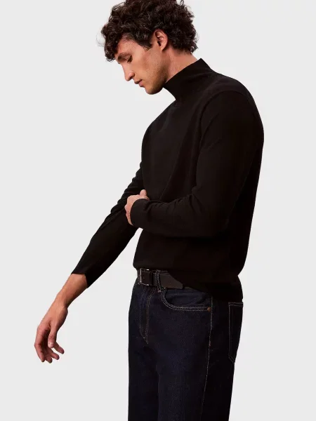 Водолазка Calvin Klein из шерсти мериноса черная