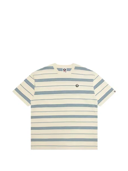 Tricou Aape By A Bathing Ape cu dungi cu autograf