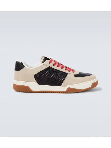 Sneakerși Valentino Garavani din piele de căprioară bej