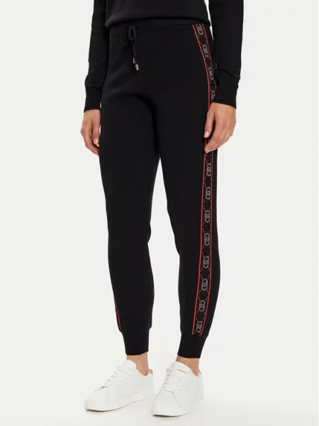 Hlače iz tkanine Liu Jo Sport črna