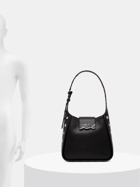 Кожаная сумка хобо Karl Lagerfeld
