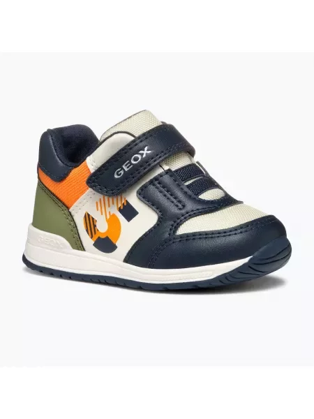 Buty dziecięce Geox Rishon navy/light orange niebieskie