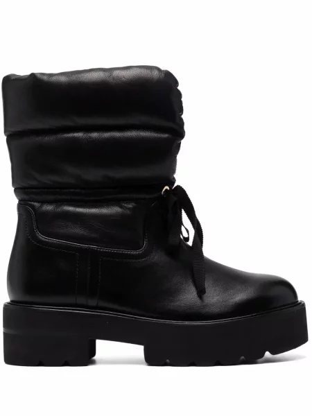 Zkrácené zateplené polokozačky Stuart Weitzman černé