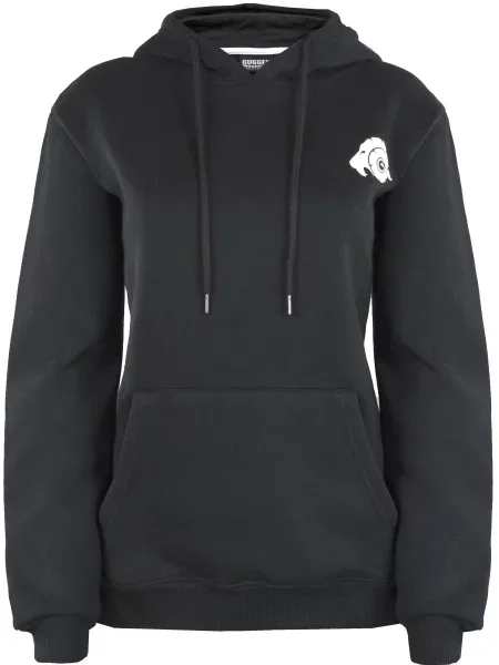 Bluza polarowa z kapturem i długim rękawem Outdoor czarna