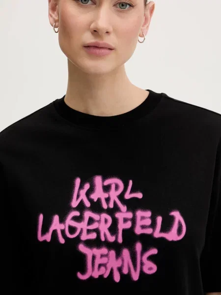 Мини джинсовое платье Karl Lagerfeld Jeans черное