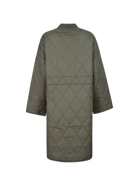 Matlasat palton Barbour de catifea cord verde