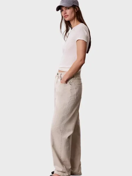 Широкі джинси Calvin Klein Jeans білі