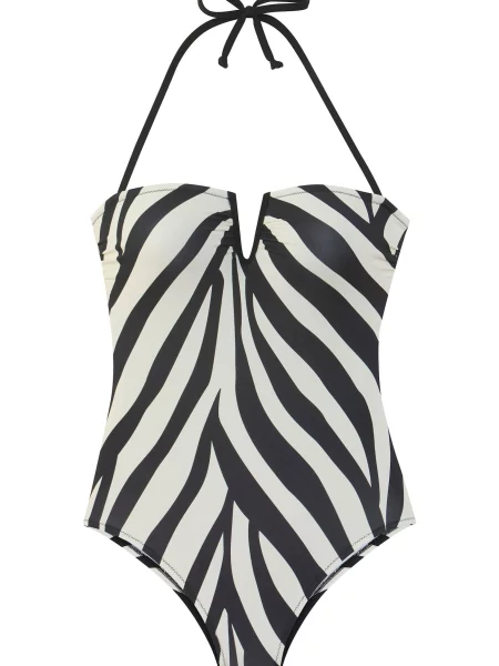 FRENCH CONNECTION Costum de baie întreg negru alb