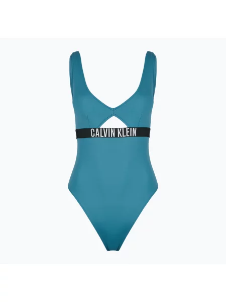 Дамски бански костюм Calvin Klein Intense Power One Piece Fashion Fit storm blue синьо
