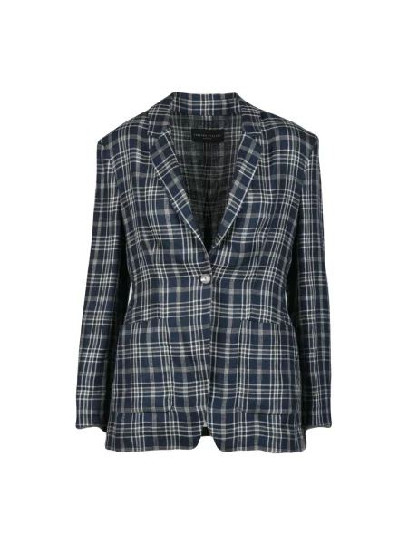 Lniana marynarka Fabiana Filippi niebieska