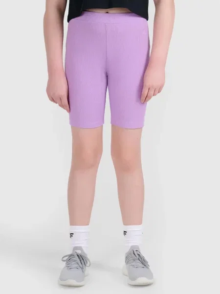 Haftowane szorty Courreges casual fioletowe