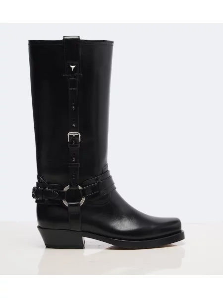 Botine Fendi din piele negru