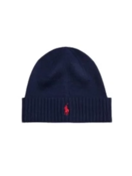 Czapka Polo Ralph Lauren wełniana z logo niebieska