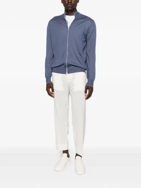 Lung cardigan Brunello Cucinelli albastru