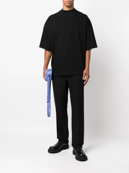 Krótka koszulka Jil Sander czarna