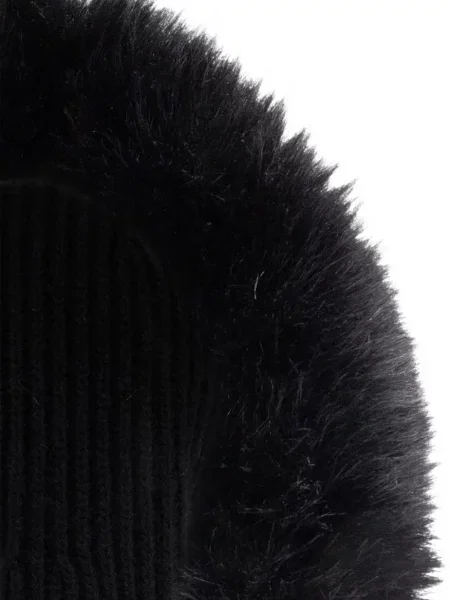 Căciulă Balenciaga de lână cu glugă negru