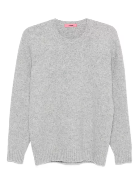 Pulover Drumohr cu decolteu rotund gri