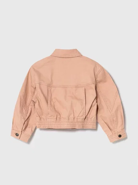 United Colors of Benetton džínová bunda dětská růžová