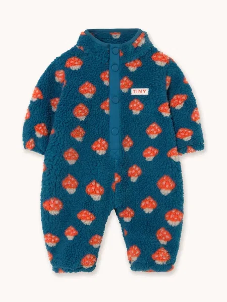 Tinycottons kombinezon za bebe TINY MUSHROOMS SHERPA ONE-PIECE plava