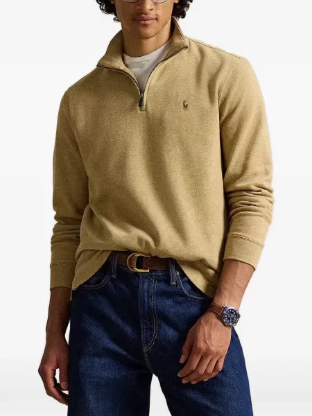 Gulerat tricou polo Polo Ralph Lauren cu decolteu în V fără mâneci maro
