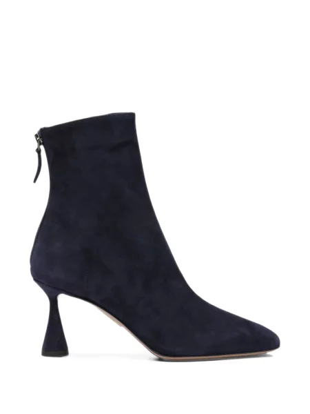 Cizme scurte Aquazzura din piele de căprioară albastru