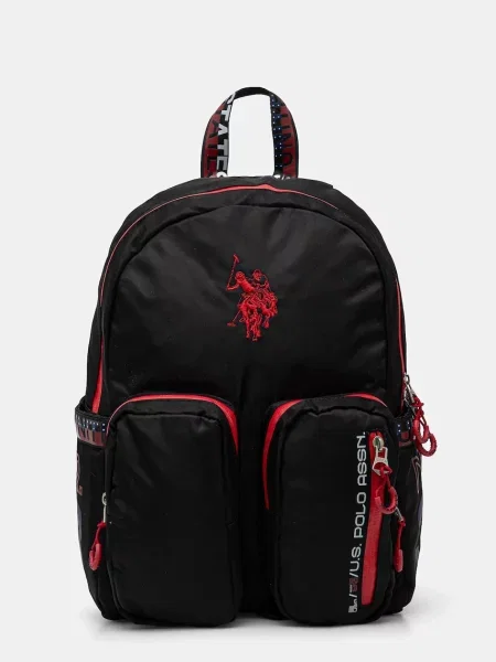 Ruksak U.S. Polo Assn. Bozeman za muškarce veliki s aplikacijom crna