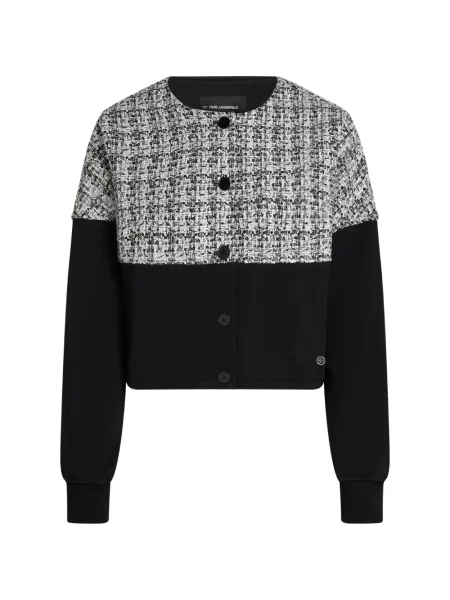 Cardigan Karl Lagerfeld din jerseu negru