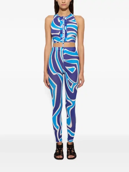 Top Pucci cu imagine albastru