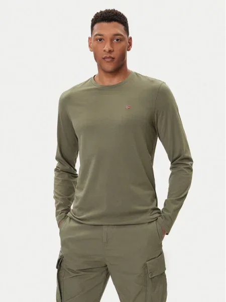 Napapijri Majica z dolgimi rokavi Salis zelena