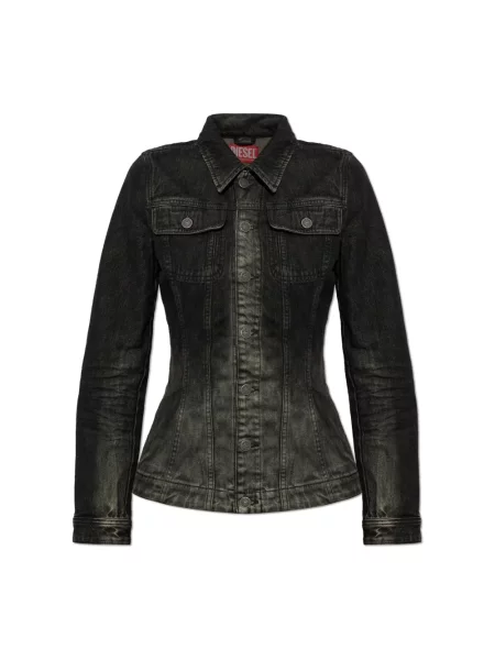 Kurtka jeansowa Diesel czarna