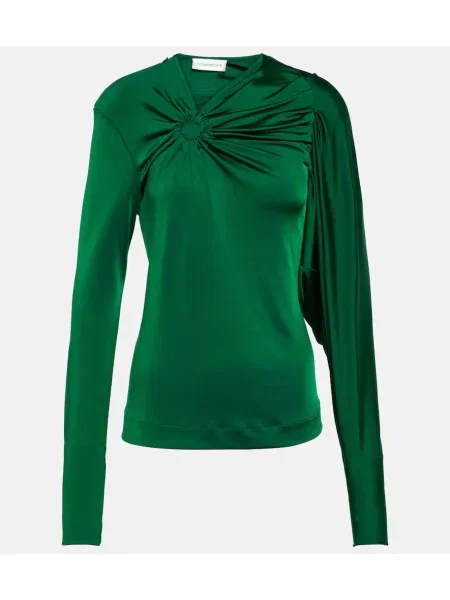 Top Victoria Beckham din jerseu verde