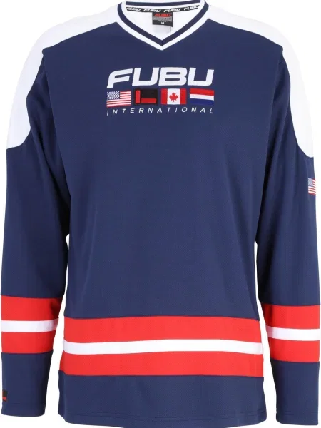 FUBU Tričko námořnická modř / červená / černá bílá