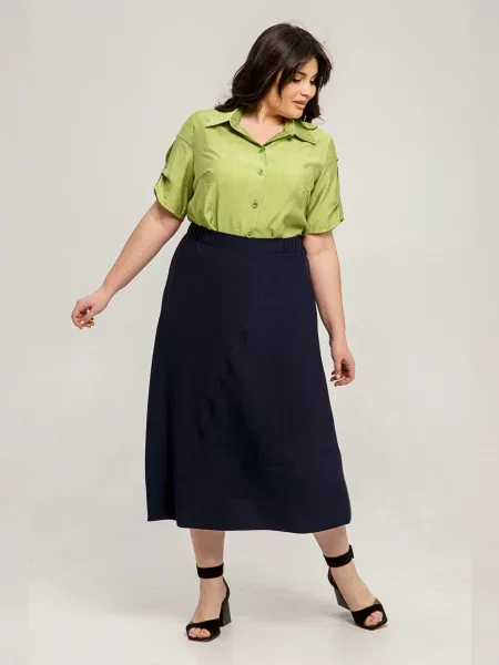 Лляні Спідниці All Posa синій