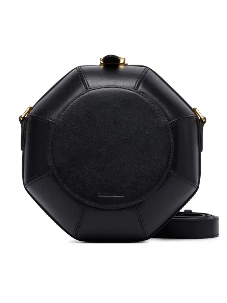 Coccinelle crossbody torbica usnjena črna