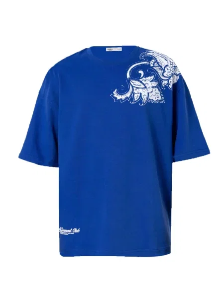 VAMOS CLO Tricou French Marigold albastru alb