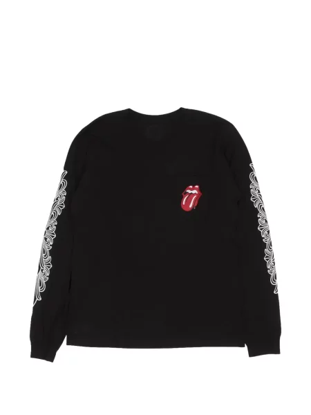 Hanorac Chrome Hearts cu motiv cu inimi cu strasuri negru