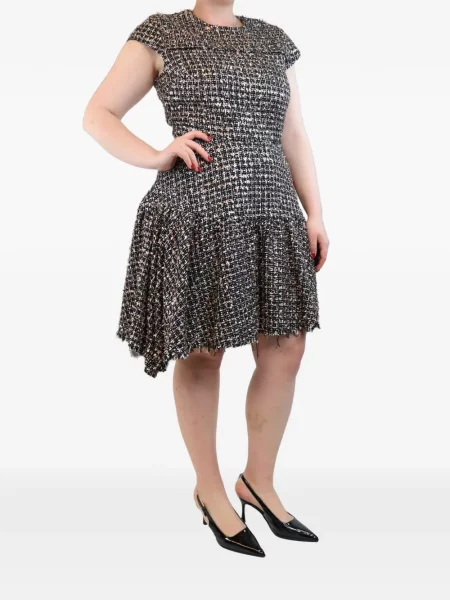 Rochie midi Jason Wu din tweed negru