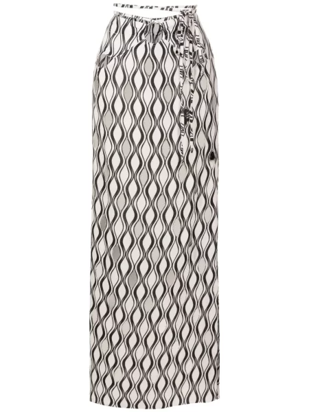 Fusta maxi Amir Slama cu imagine alb