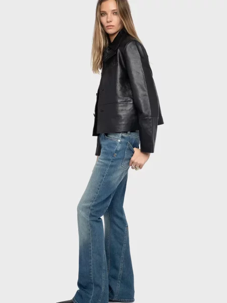 Шкіряна куртка Zadig&voltaire чорна